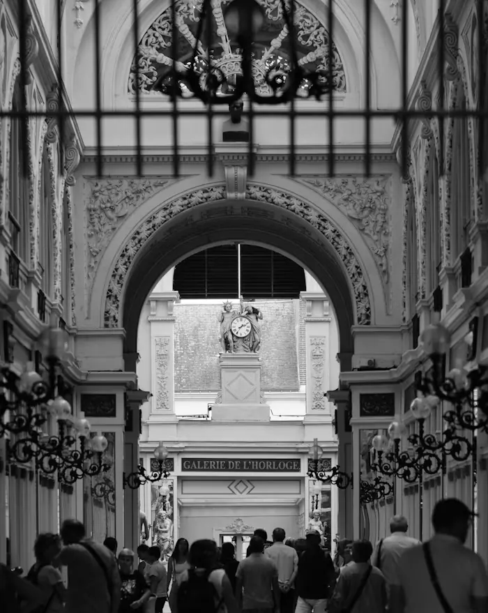 Arched interior with warm light