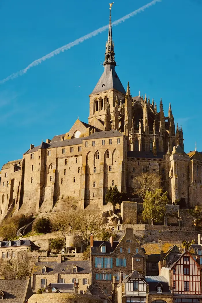 Mont Saint-Michel rising above the landscape